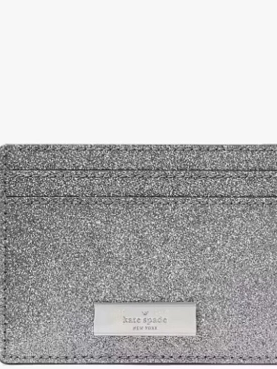 kate spade Handbags - Kate Spade Card Holder | Kenzie Glitter in Candied Flower | NWT